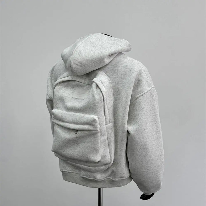 Men's Casual Hooded Sweatshirt with Backpack Design for Comfort-The Yellow Prime