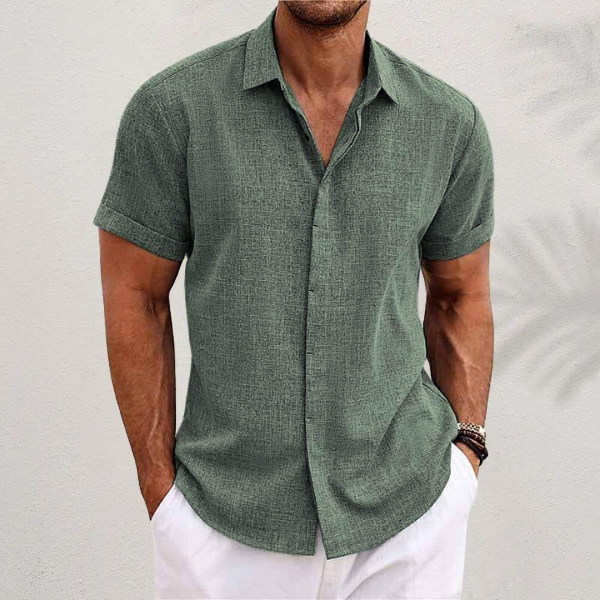 Men's Casual Linen Shirt-The Yellow Prime