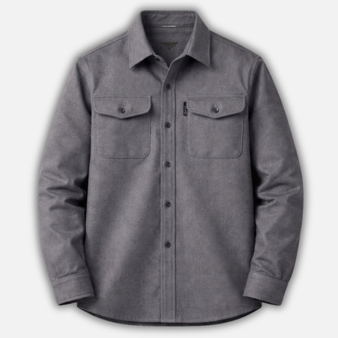 Men's Casual Overshirt with Chest Pocket-The Yellow Prime