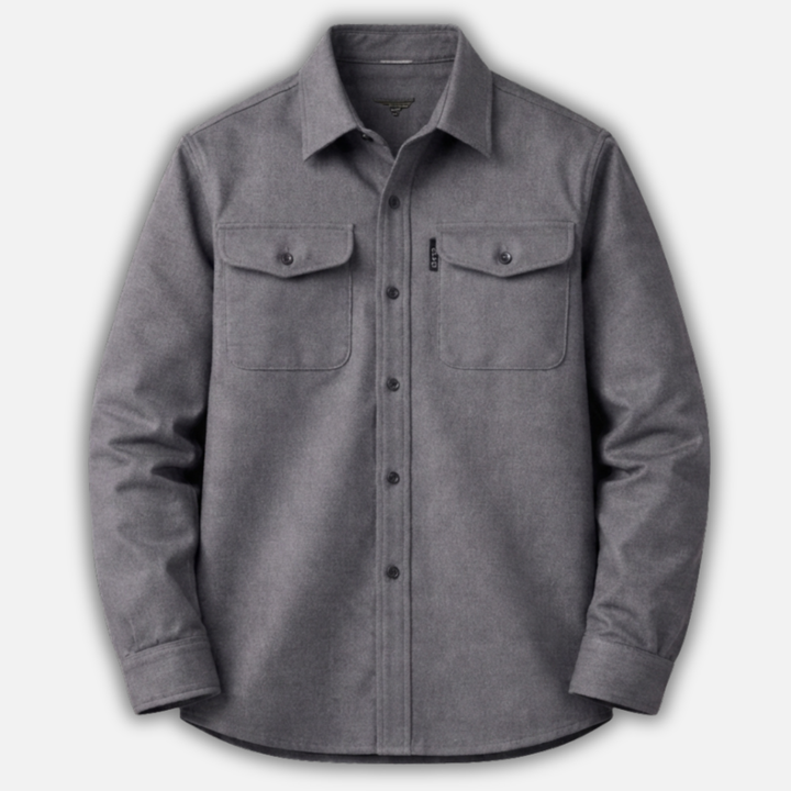 Men's Casual Overshirt with Chest Pocket-The Yellow Prime