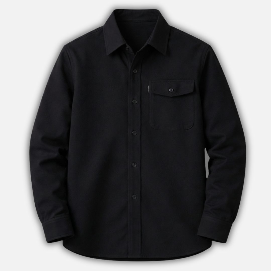 Men's Casual Overshirt with Chest Pocket-The Yellow Prime
