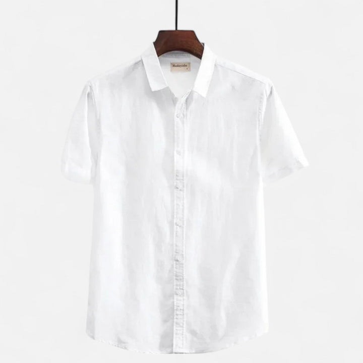 Men's Casual Short-Sleeve Button-Up Shirt-The Yellow Prime