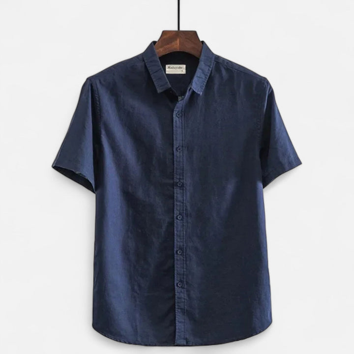 Men's Casual Short-Sleeve Button-Up Shirt-The Yellow Prime