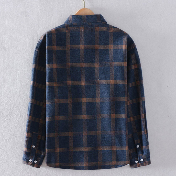Men's Checkered Flannel Shirt – Relaxed Fit and Long Sleeves-The Yellow Prime