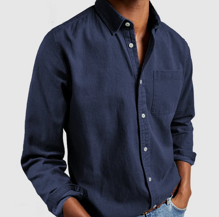 Men's Classic Button-Up Shirt-The Yellow Prime