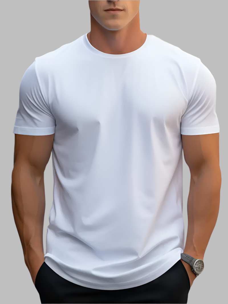 Men's Classic Round Neckline T-Shirt in Timeless Style-The Yellow Prime