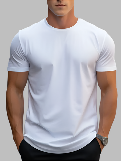 Men's Classic Round Neckline T-Shirt in Timeless Style-The Yellow Prime