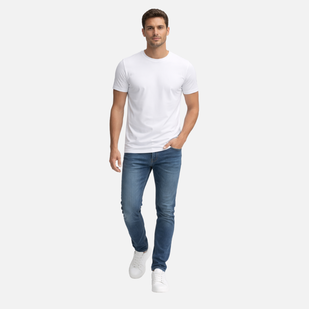 Men's Classic Round Neckline T-Shirt in Timeless Style-The Yellow Prime