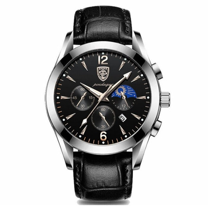 Men's Classic Stainless Steel Analog Watch – Waterproof for All Occasions-The Yellow Prime
