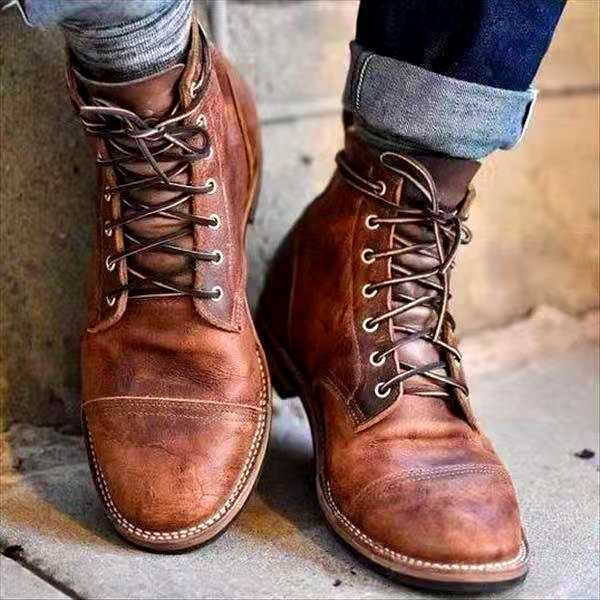 Men's Classic Vintage Style Boots-The Yellow Prime