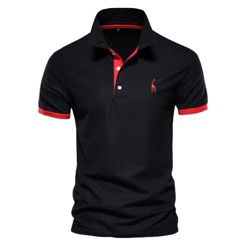 Men's Collared Button Placket Polo Shirt-The Yellow Prime