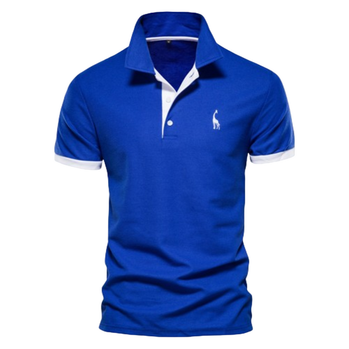 Men's Collared Button Placket Polo Shirt-The Yellow Prime