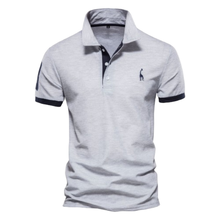 Men's Collared Button Placket Polo Shirt-The Yellow Prime