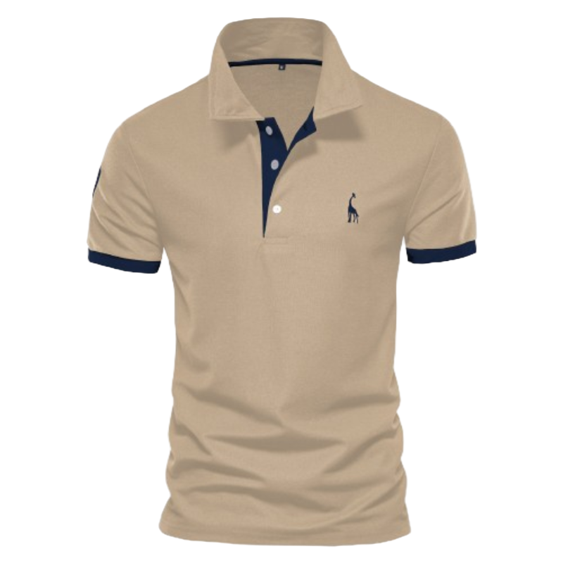Men's Collared Button Placket Polo Shirt-The Yellow Prime