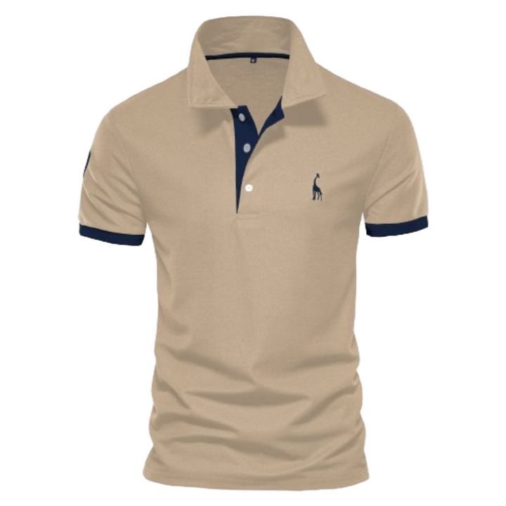 Men's Collared Button Placket Polo Shirt-The Yellow Prime