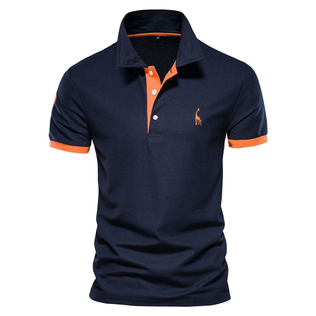 Men's Collared Button Placket Polo Shirt-The Yellow Prime