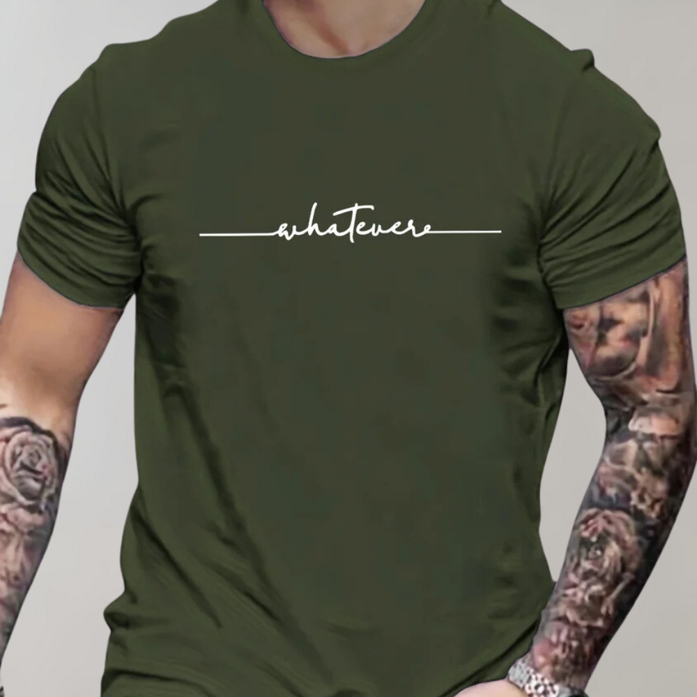 Men's Comfortable Round Neck T-Shirt with Minimalist Design-The Yellow Prime