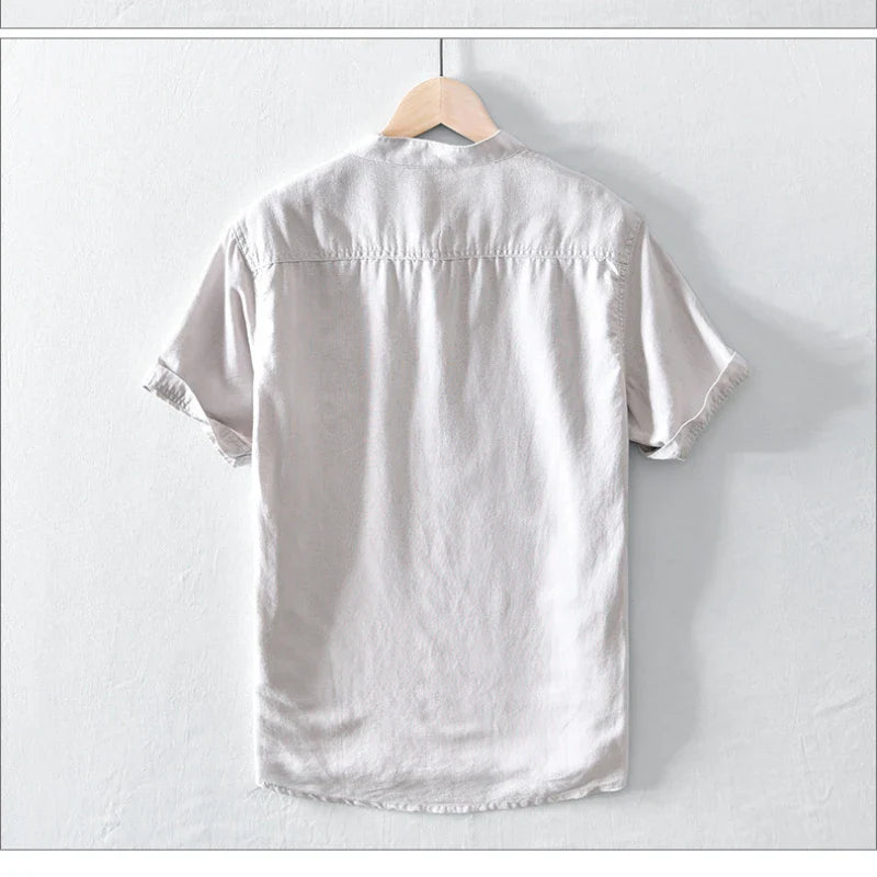 Men's Cotton-Linen Horizon Shirt-The Yellow Prime