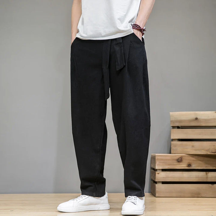 Men's Cotton-Linen Joggers - Comfortable & Stylish-The Yellow Prime