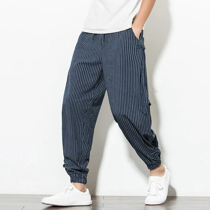 Men's Cotton Linen Pants-The Yellow Prime