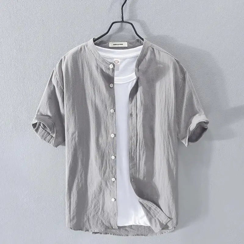 Men's Cotton-Linen Shirt - Del Mar Style-The Yellow Prime