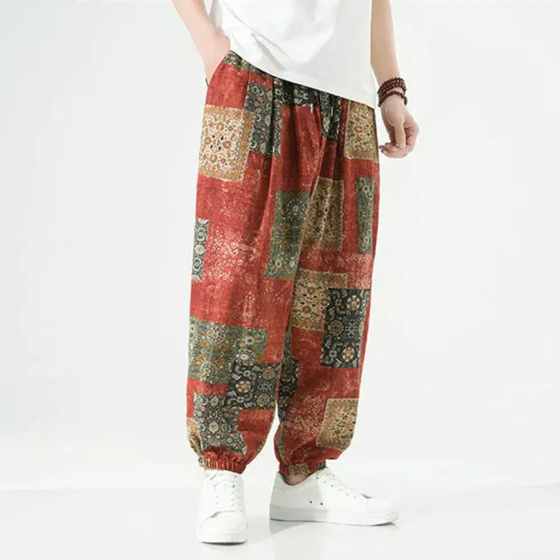 Men's Cotton Patch Joggers - Comfortable and Stylish-The Yellow Prime