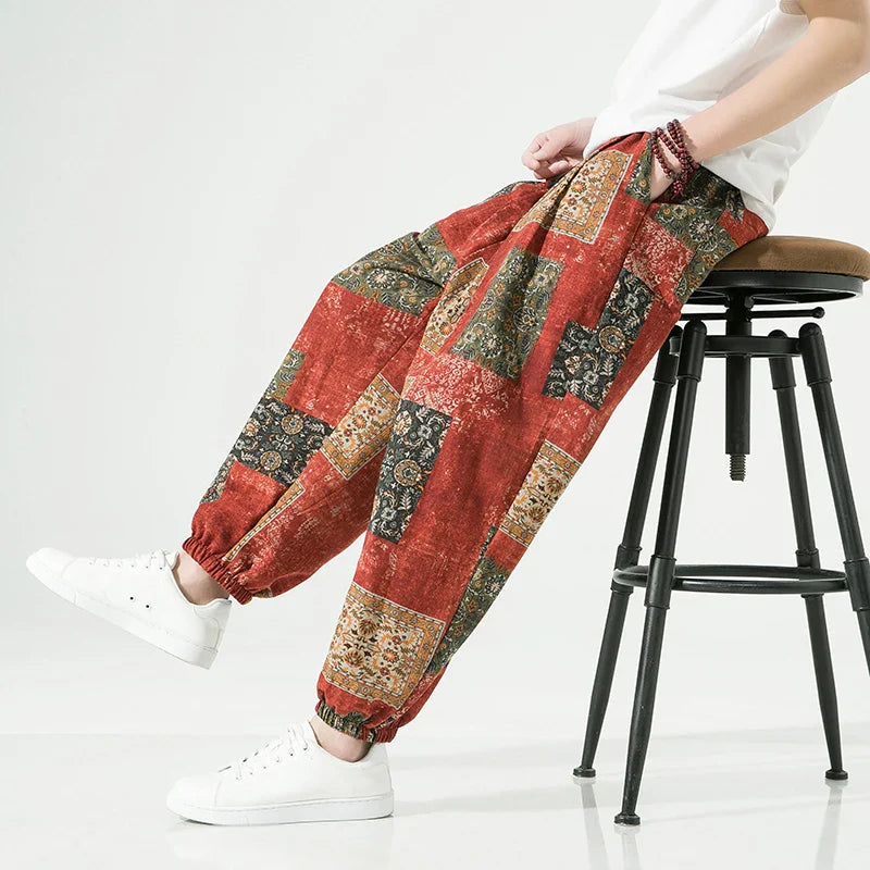 Men's Cotton Patch Joggers - Comfortable and Stylish-The Yellow Prime