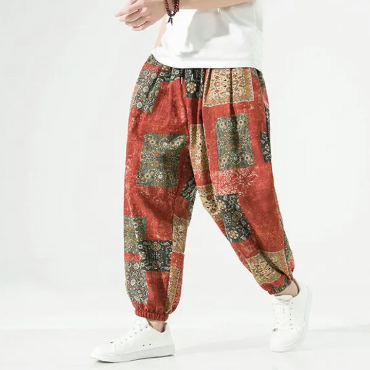Men's Cotton Patch Joggers - Comfortable and Stylish-The Yellow Prime