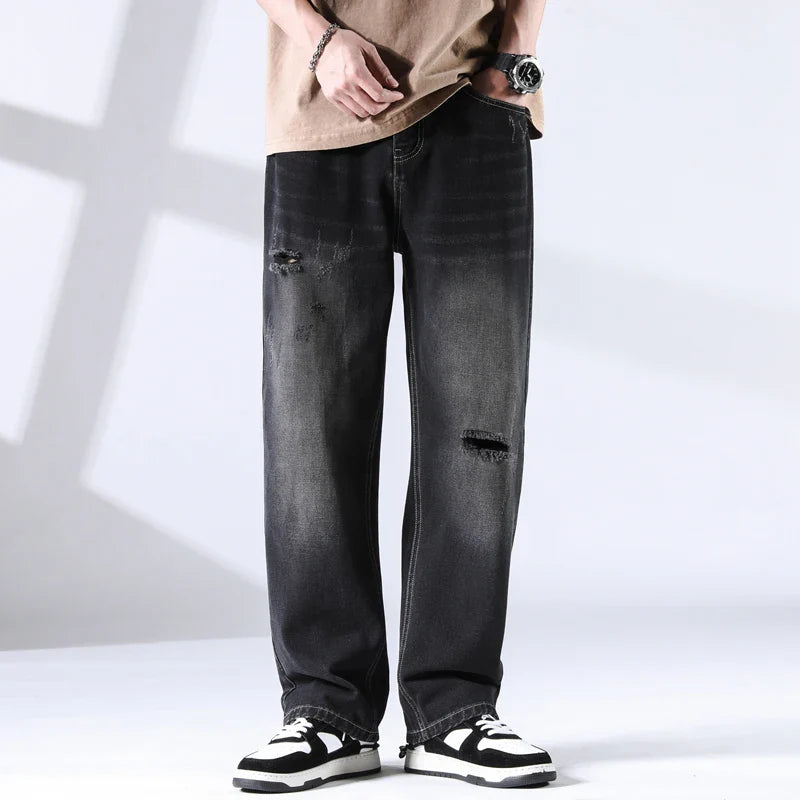 Men's Distressed Denim Jeans-The Yellow Prime