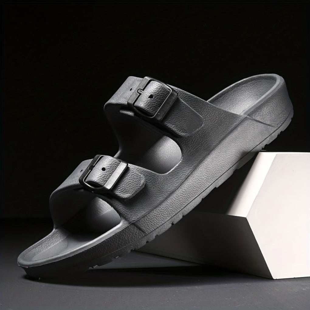 Men's Double Buckle Sandal-The Yellow Prime