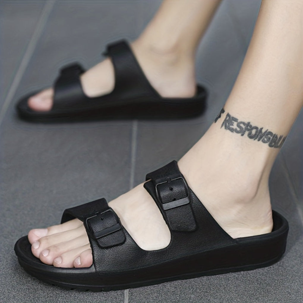 Men's Double Buckle Sandal-The Yellow Prime