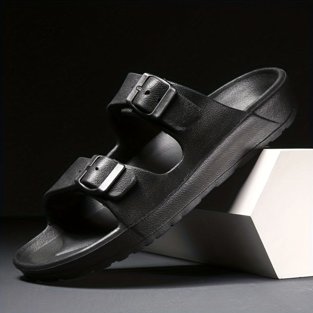 Men's Double Buckle Sandal-The Yellow Prime