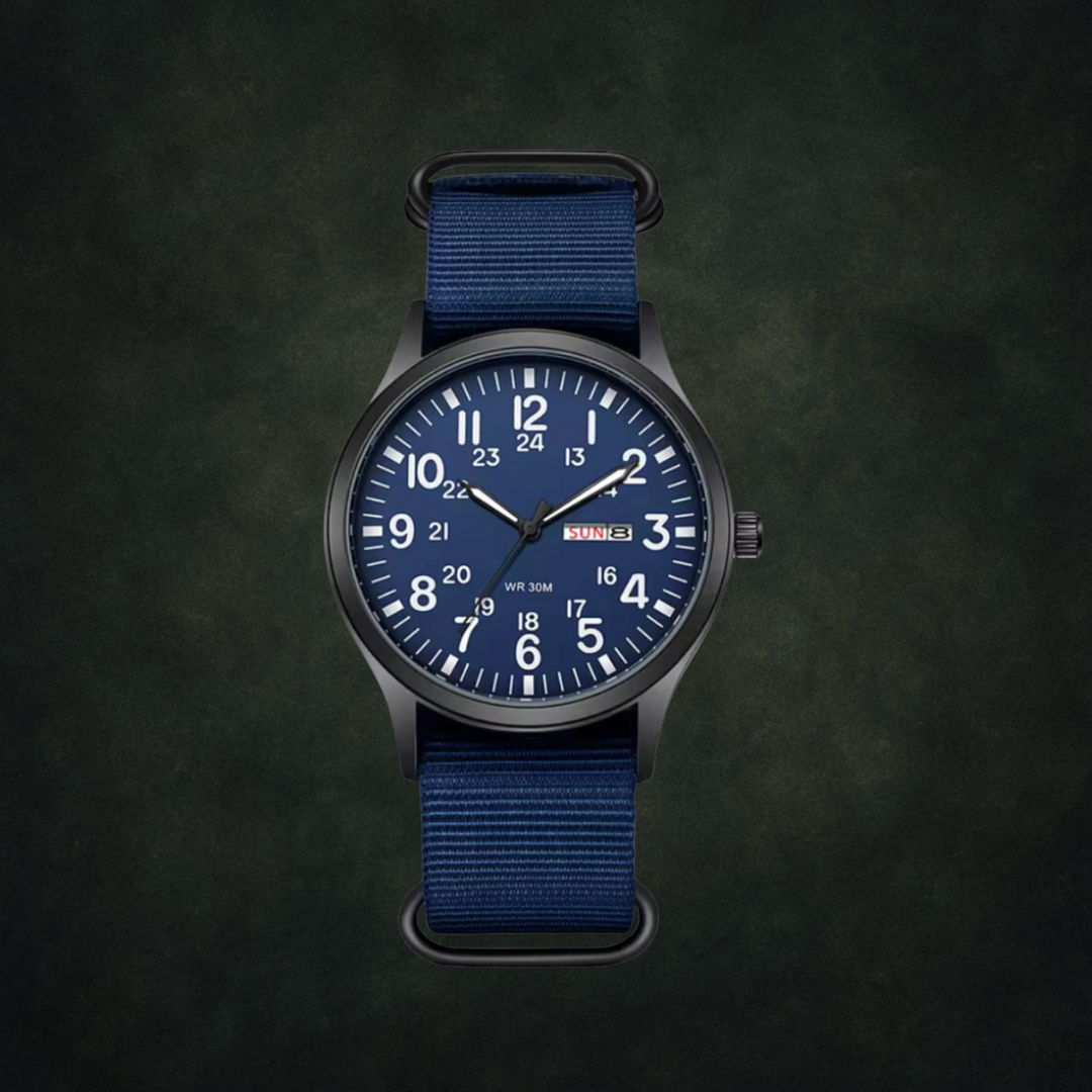 Men's Durable Military-Style Waterproof Watch – Scratch-Resistant 42mm Dial-The Yellow Prime