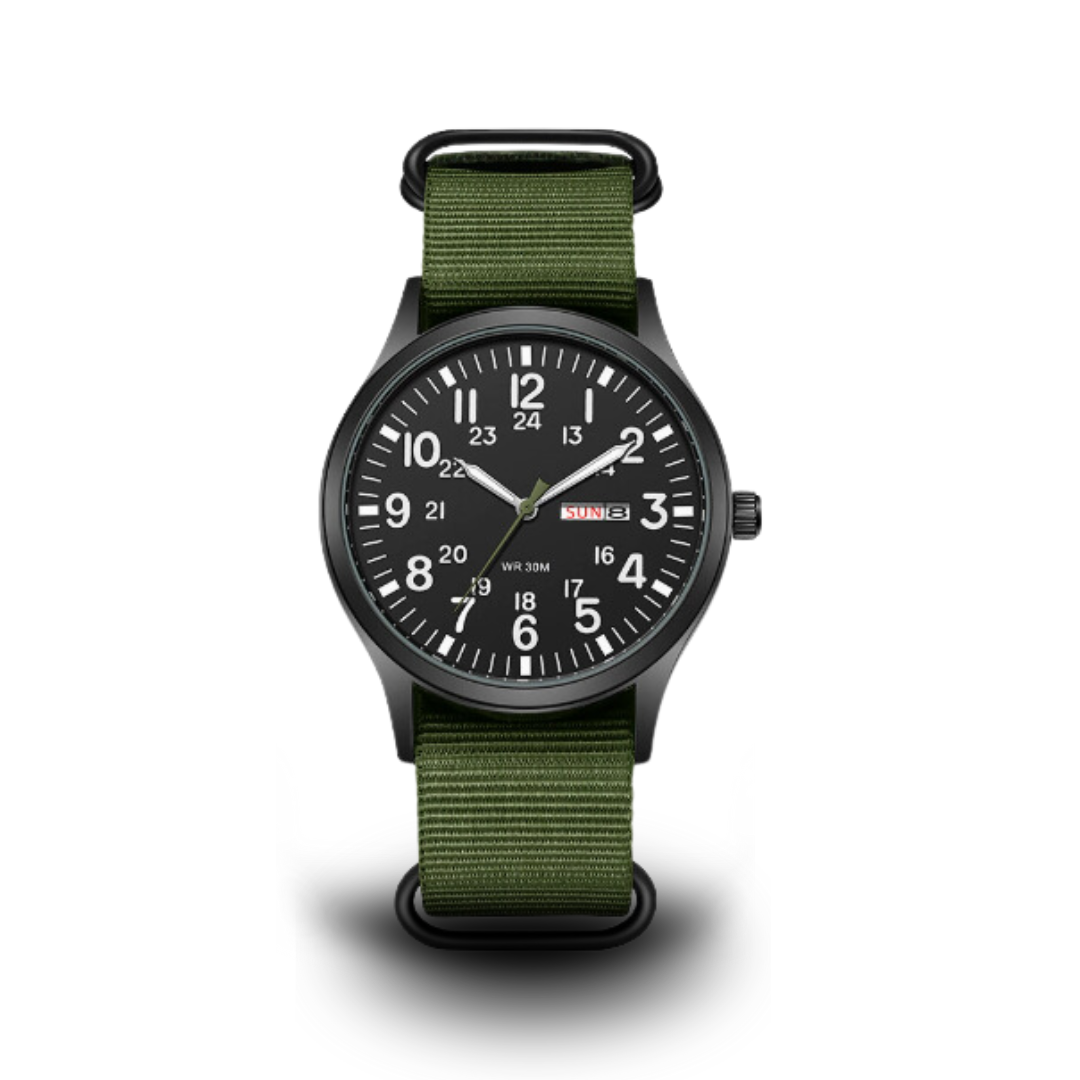 Men's Durable Military-Style Waterproof Watch – Scratch-Resistant 42mm Dial-The Yellow Prime