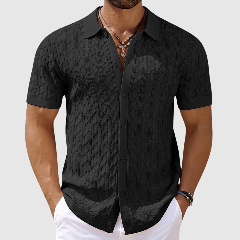 Men's Elegance Short Sleeve Shirt-The Yellow Prime