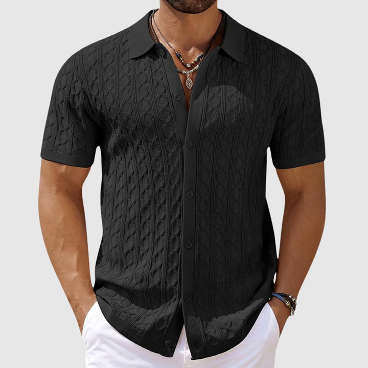Men's Elegance Short Sleeve Shirt-The Yellow Prime