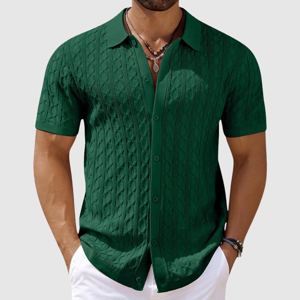 Men's Elegance Short Sleeve Shirt-The Yellow Prime
