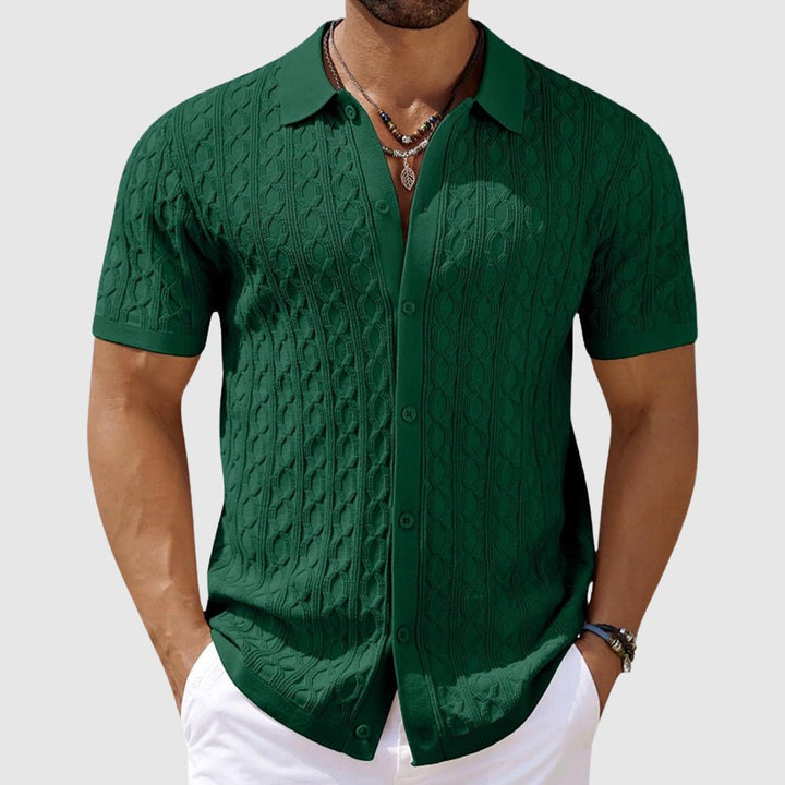 Men's Elegance Short Sleeve Shirt-The Yellow Prime