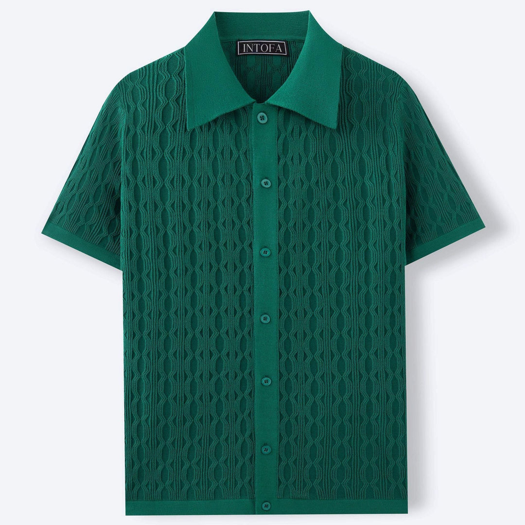 Men's Elegance Short Sleeve Shirt-The Yellow Prime