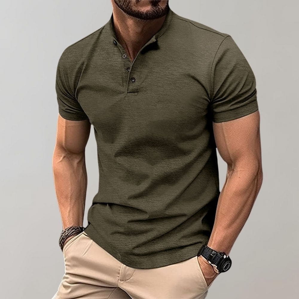 Men's Elegant Casual Polo Shirt-The Yellow Prime