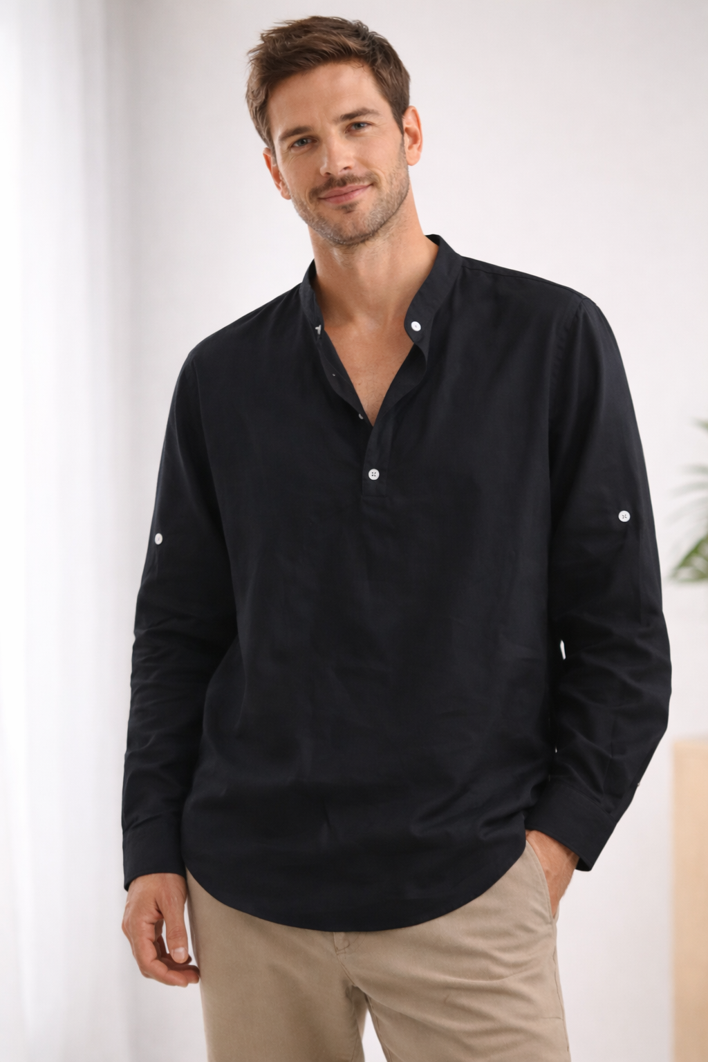 Men's Elegant Collared Shirt-The Yellow Prime