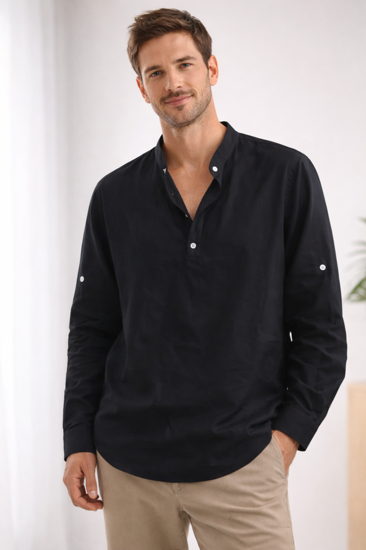 Men's Elegant Collared Shirt-The Yellow Prime