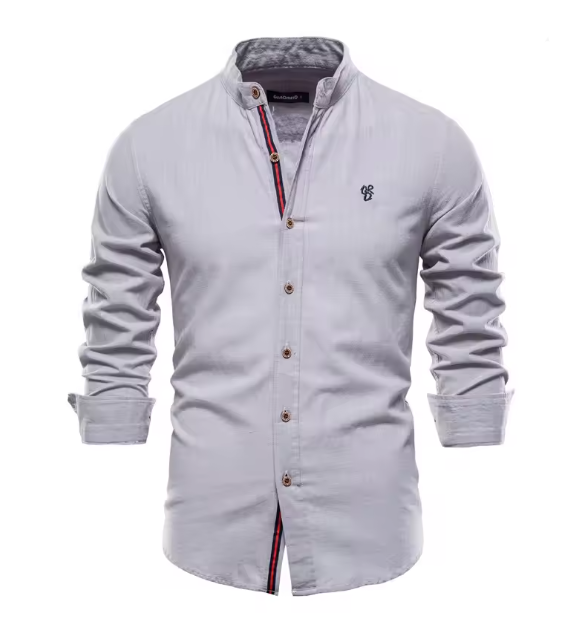Men's Elegant Linen Dress Shirt-The Yellow Prime