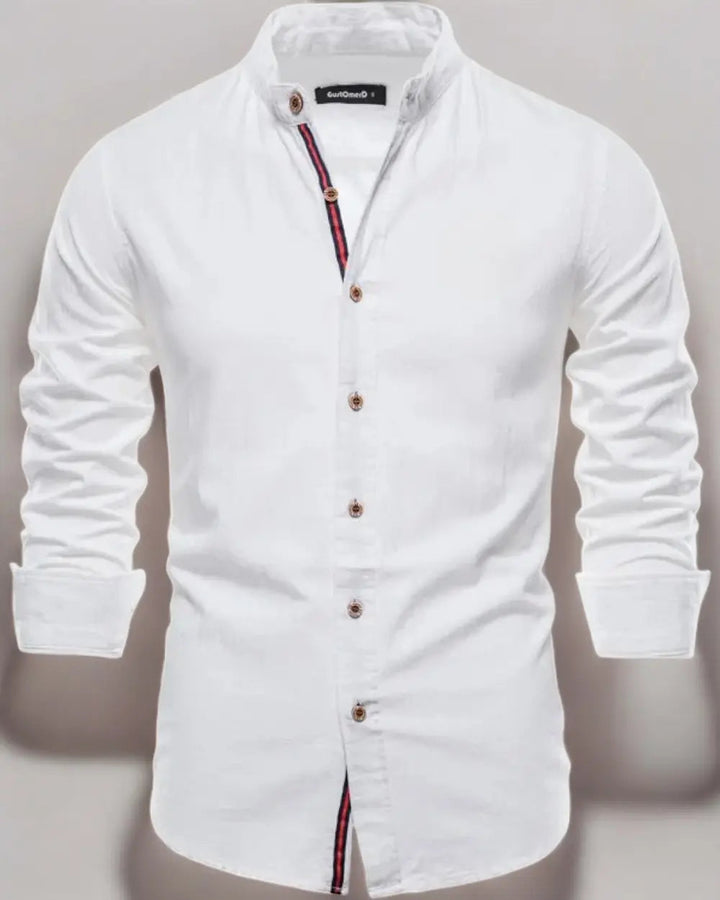 Men's Elegant Linen Dress Shirt-The Yellow Prime