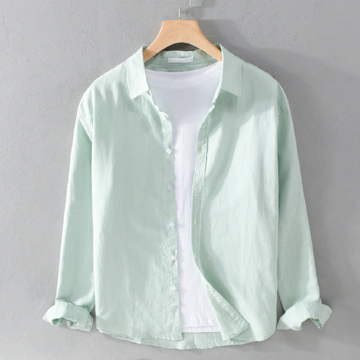 Men's Elegant Linen Shirt-The Yellow Prime