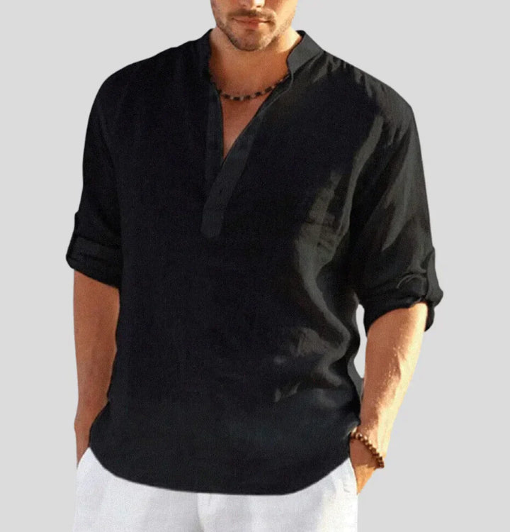 Men's Elegant Linen Shirt for Stylish Comfort-The Yellow Prime