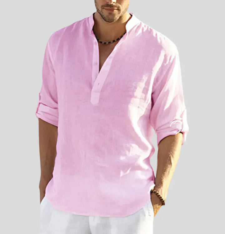 Men's Elegant Linen Shirt for Stylish Comfort-The Yellow Prime