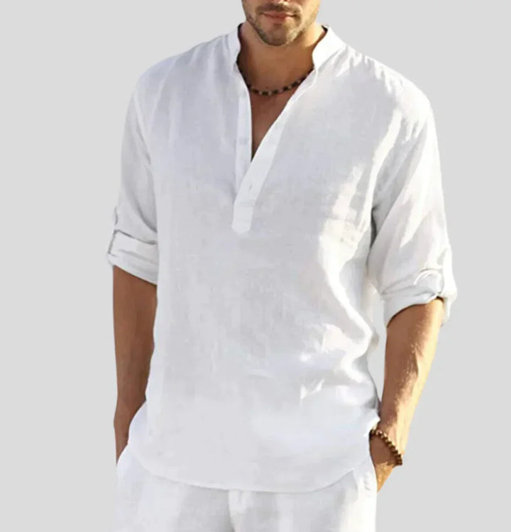 Men's Elegant Linen Shirt for Stylish Comfort-The Yellow Prime