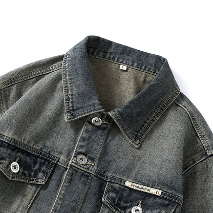 Men's Fade Denim Jacket-The Yellow Prime
