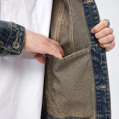 Men's Fade Denim Jacket-The Yellow Prime